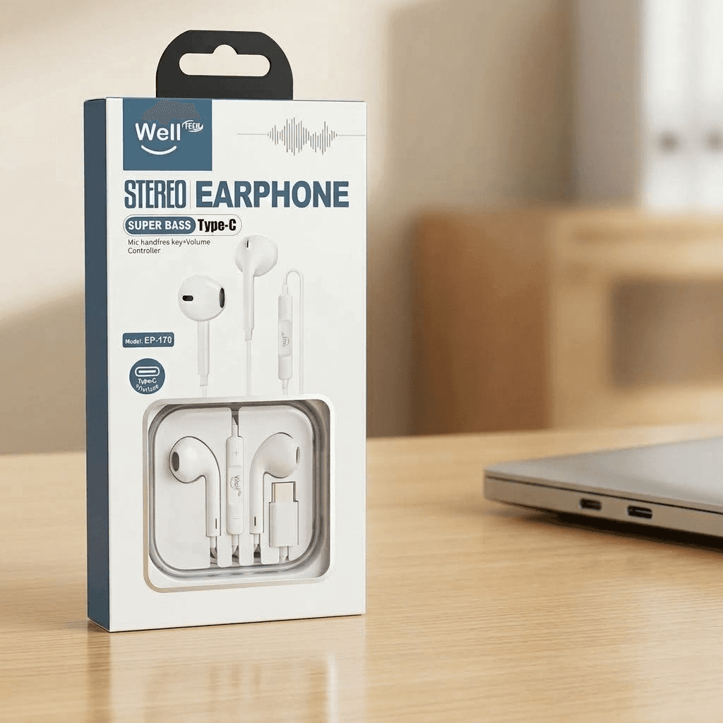 Well Tech Stereo Earphone-EP-170