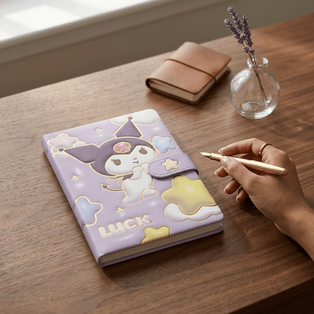 3D puffy-cover Sanrio Kuromi notebook