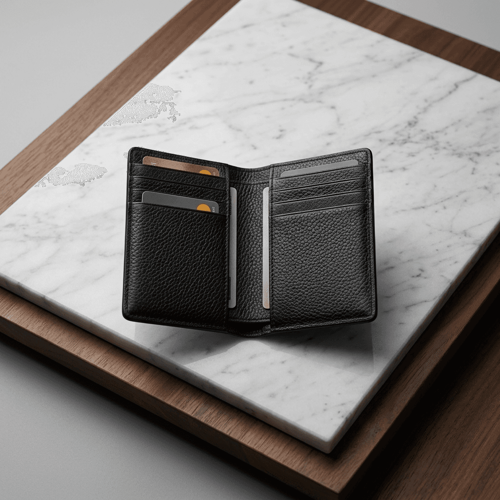 PU leather bill holder or multi-card organizer case.