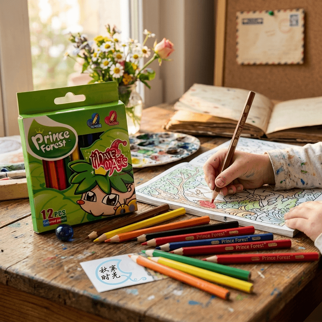 Prince Forest 12-piece half-size colored pencils - 12pcs