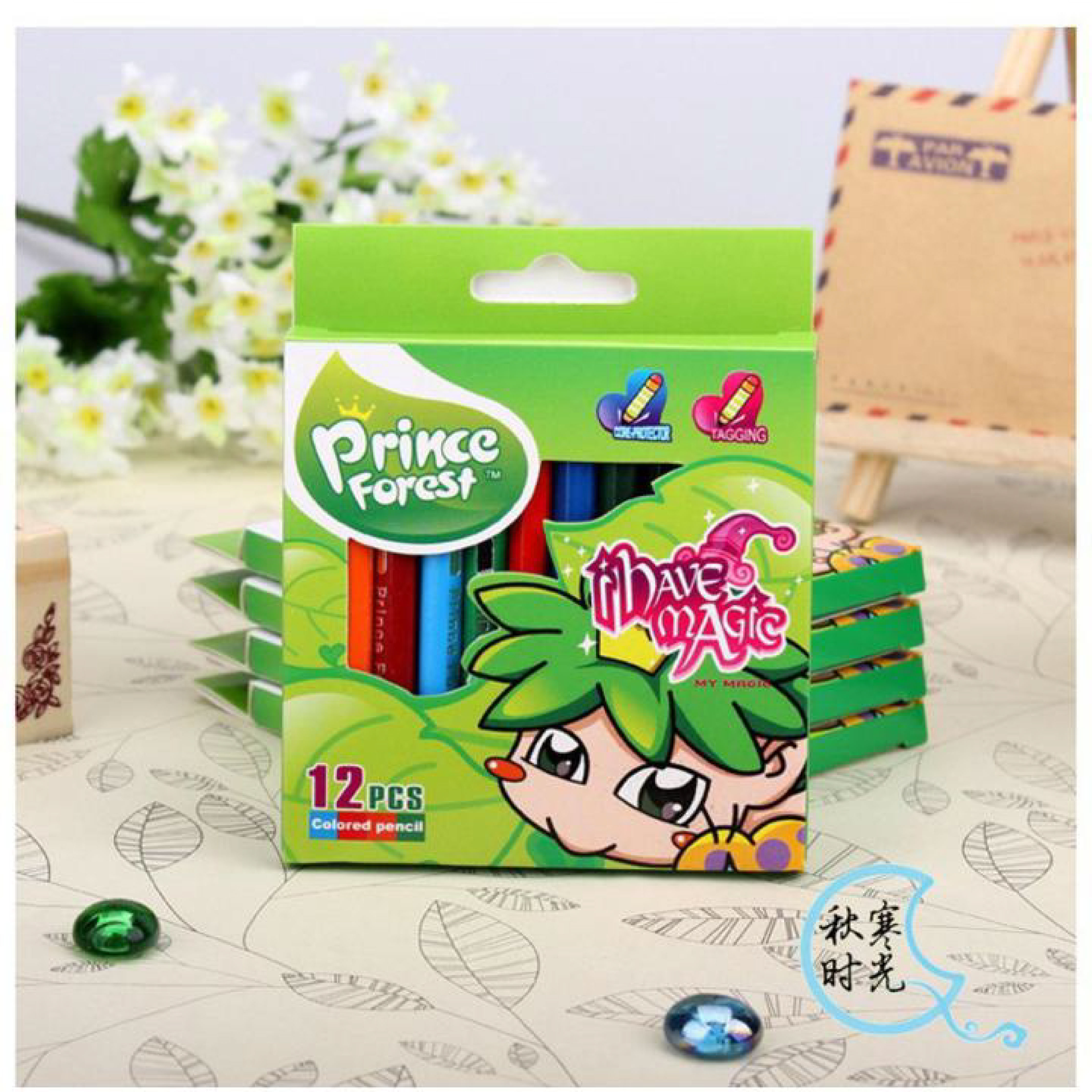 Prince Forest 12-piece half-size colored pencils - 12pcs