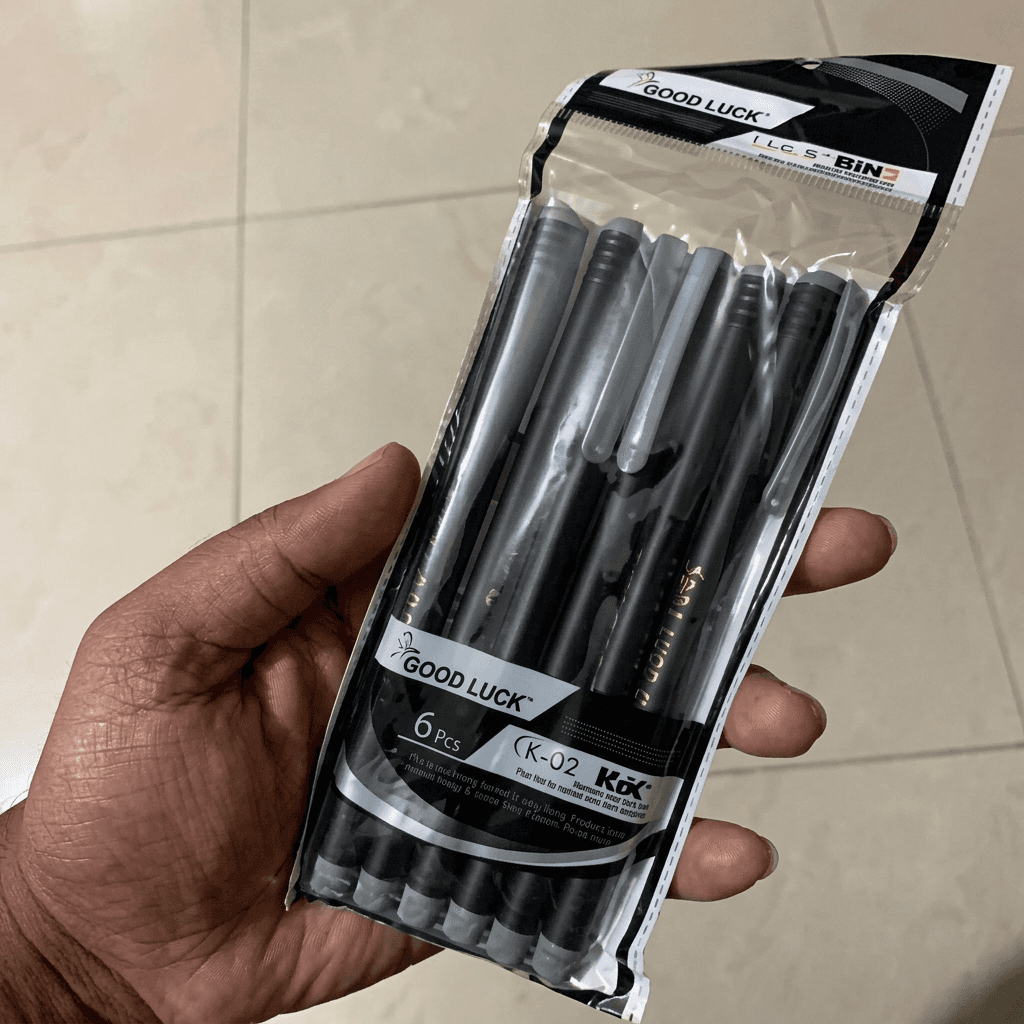 Good Luck-Black Pen - 6pcs