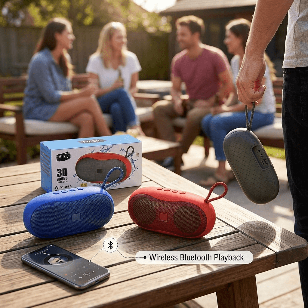 X-535 Bluetooth, USB, TF Card & FM Radio Supported 3D HiFi Audio Wireless Speaker