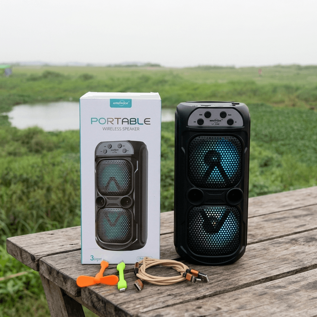 GREATNICE GTS-2165 Bluetooth, USB, TF Card Supported Wireless Speaker With FM Radio & Lighting Effects