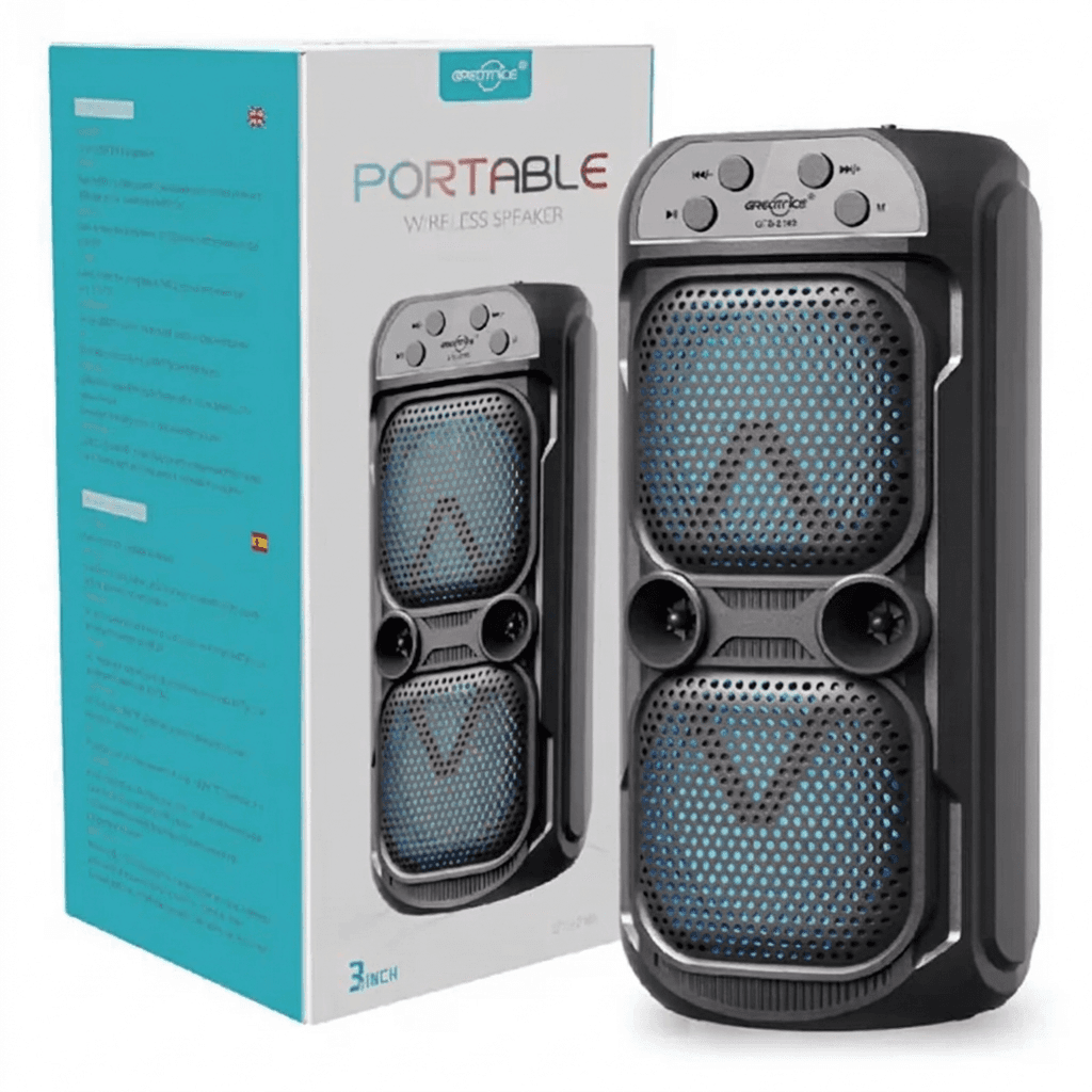 GREATNICE GTS-2165 Bluetooth, USB, TF Card Supported Wireless Speaker With FM Radio & Lighting Effects