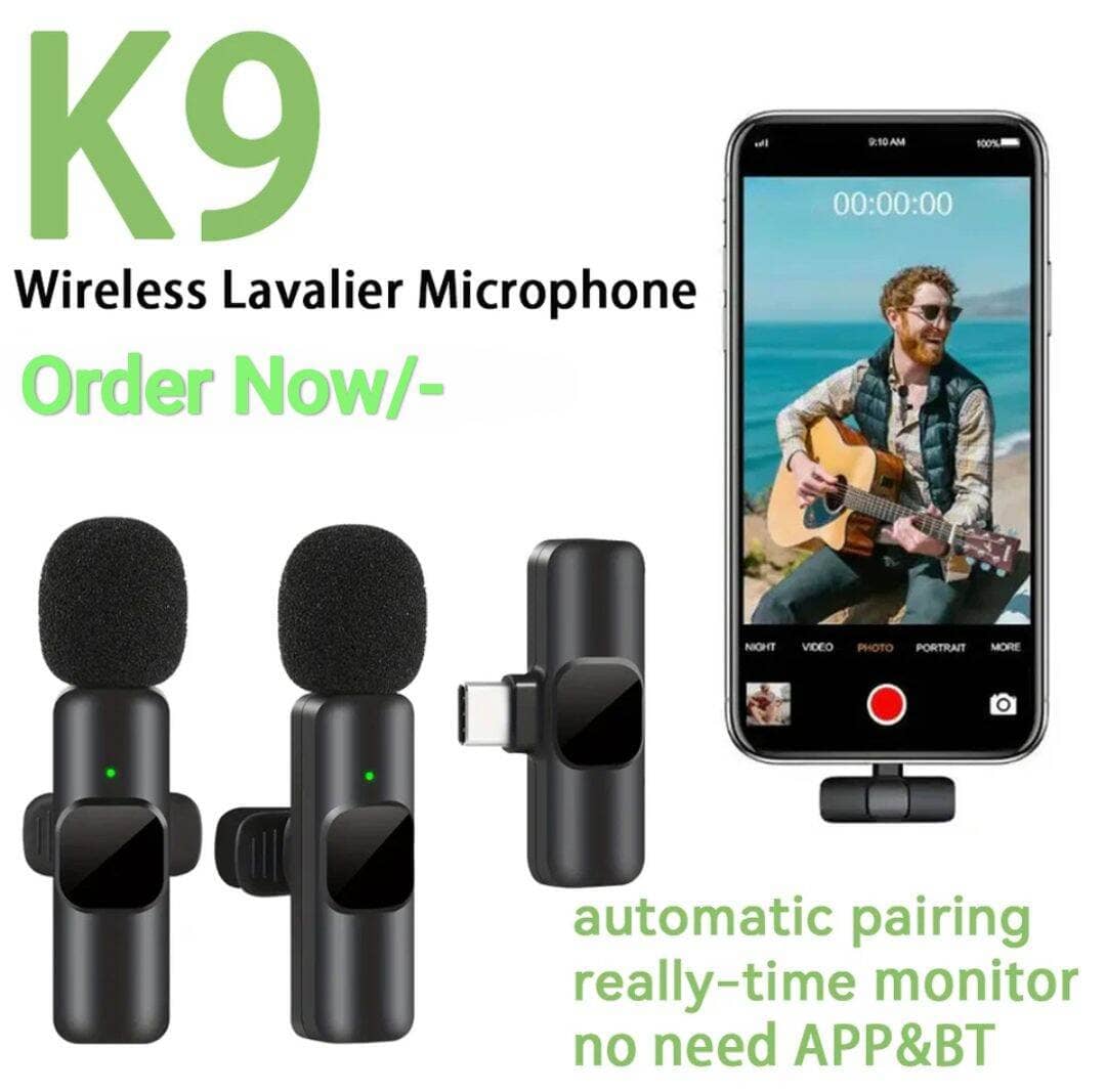 K9 Double Wireless Dual Microphone For Smartphone