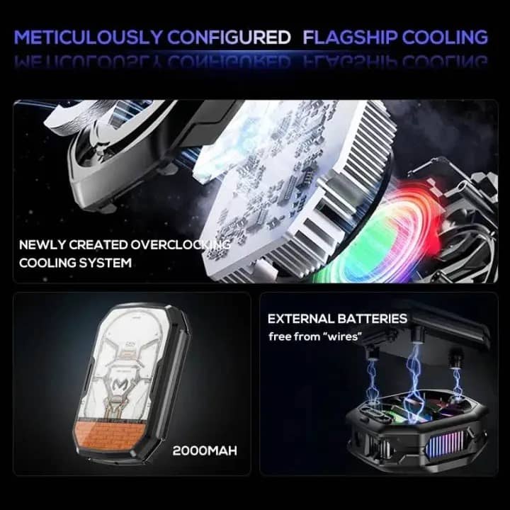 Memo CX14 Phone Cooler with 2000mAh Battery Pack