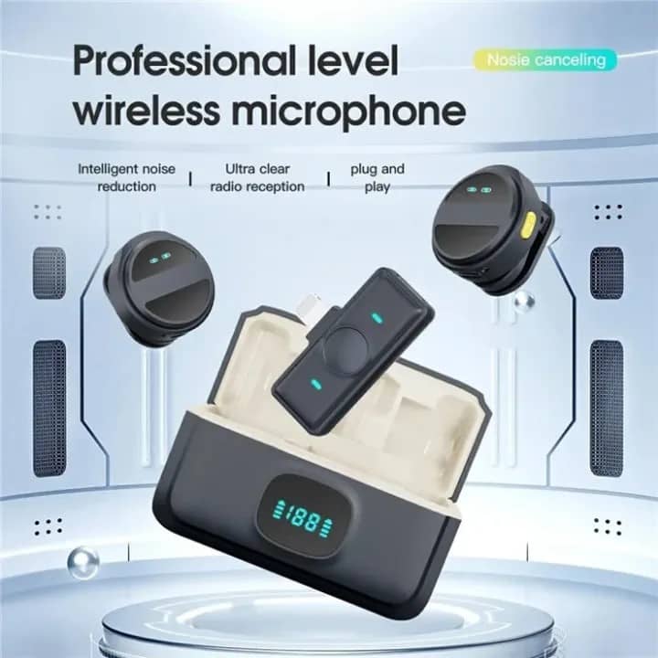 SX21 Wireless Microphone Same as Hollyland Lark M2. Interview, Live Broadcast, Audio Video Recording Clip on Collar Microphone. Noise Reduction Lavalier Lapel Mini Microphone
