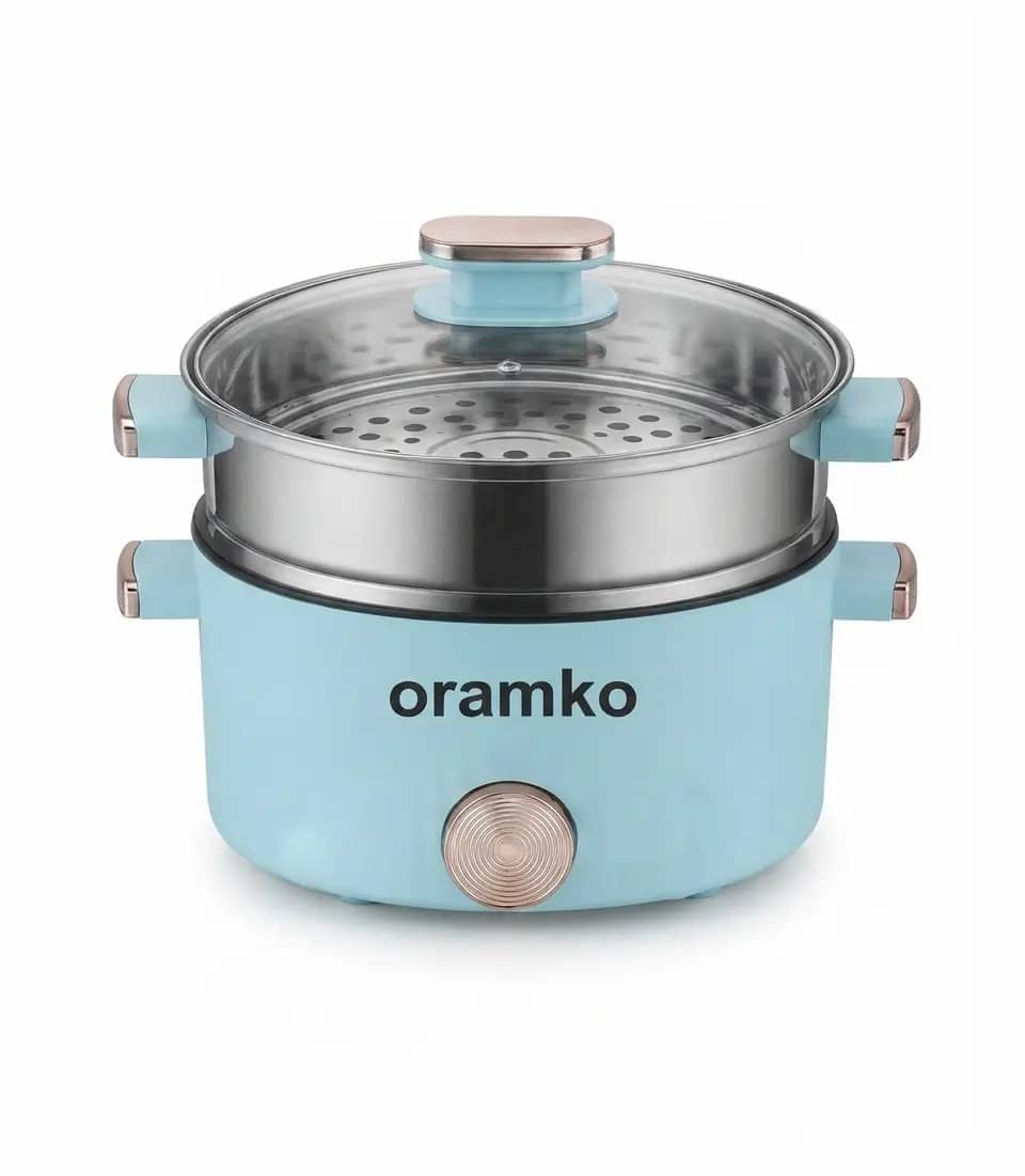 Oramko 7.2L Electric Hot Pot & Steamer – Non-Stick Granite Coating, Adjustable Heat, Rapid Heating Multi-Cooker