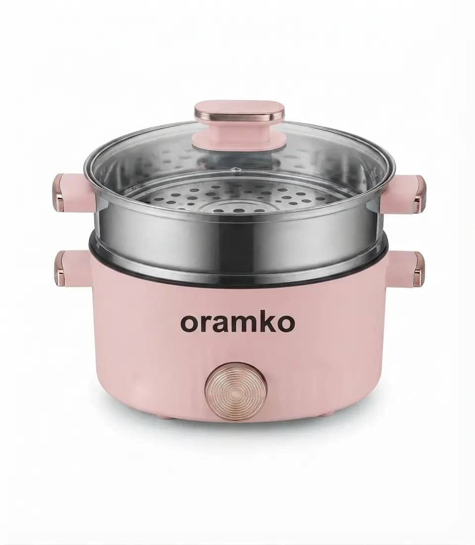 Oramko 7.2L Electric Hot Pot & Steamer – Non-Stick Granite Coating, Adjustable Heat, Rapid Heating Multi-Cooker