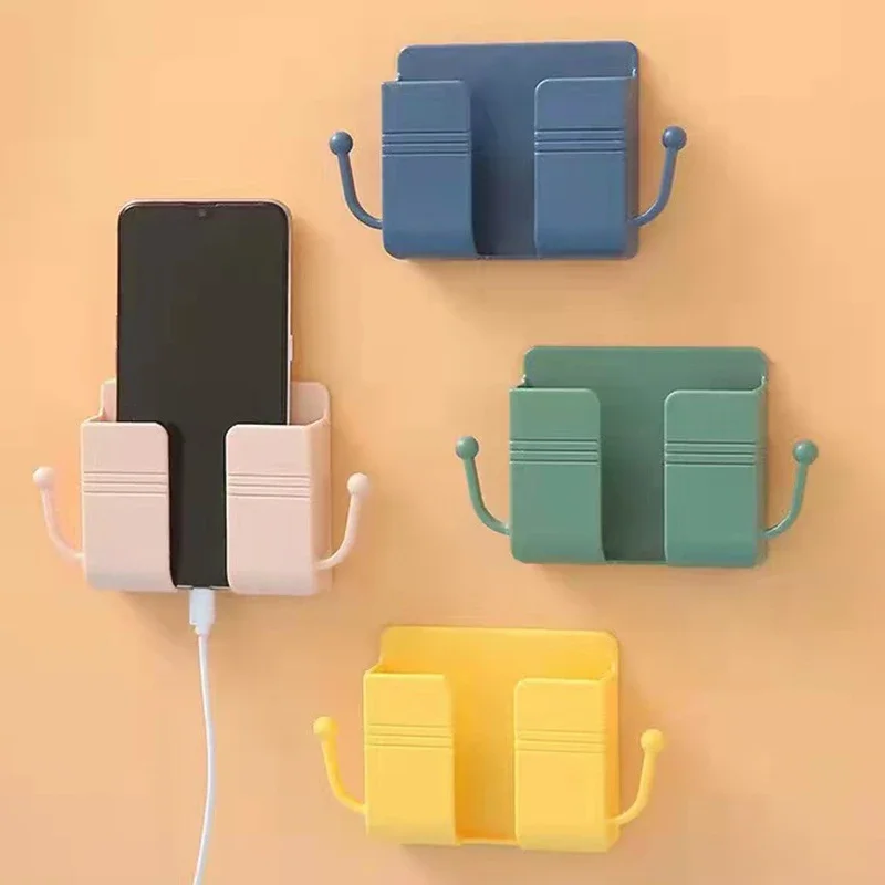 Mobile Phone Charging Hanging Holder Multifunction Wall Mounted Plug Bracket