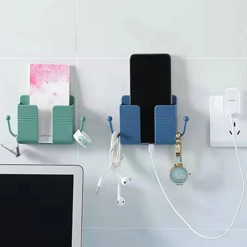 Mobile Phone Charging Hanging Holder Multifunction Wall Mounted Plug Bracket