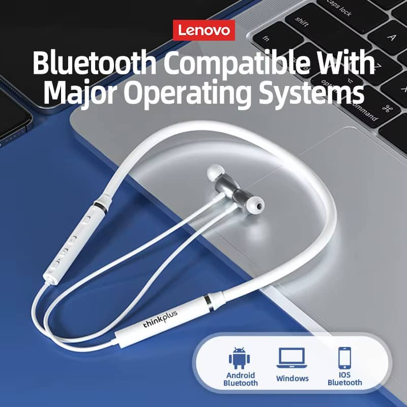 Lenovo HE05X Bluetooth 5.0 Earphones Waterproof Wireless HIFI Sound Magnetic Neckband Headset Sports Headphones