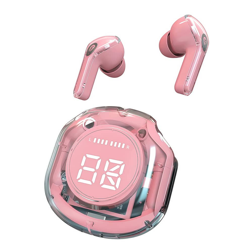 Ultrapods Pro True Wireless Earbuds with Display Transparent Design, Bluetooth 5.3 Water Proof