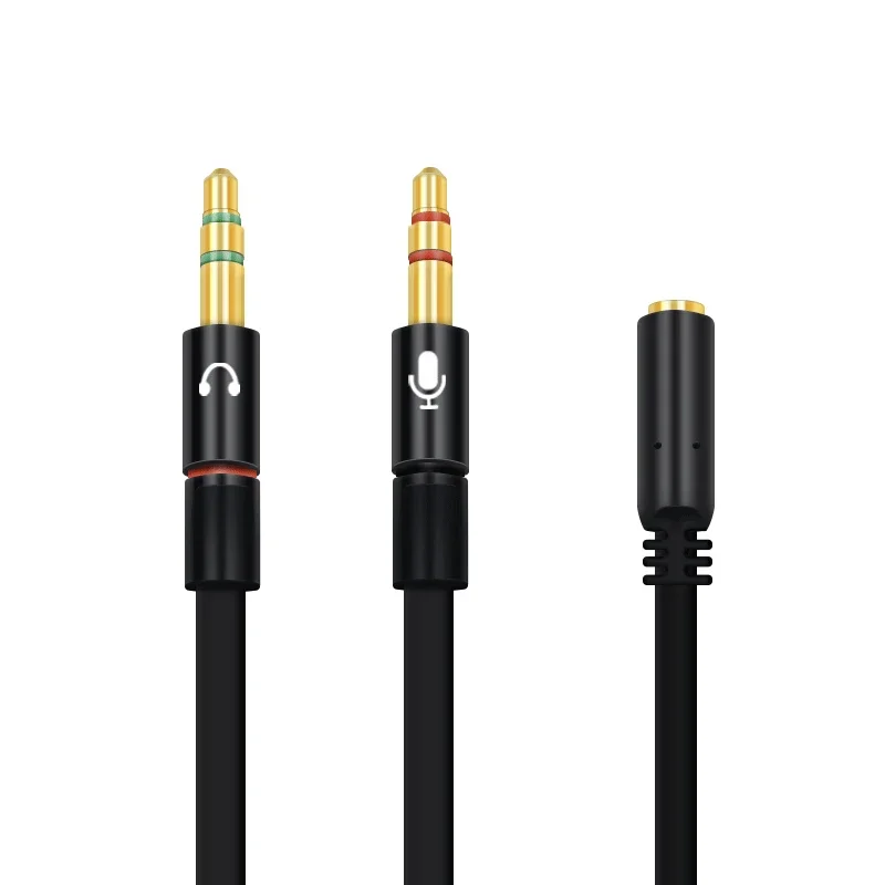 3.5mm AUX Audio Mic Splitter - Split and Adapt Your Audio Effortlessly with This Versatile and Practical Adapter