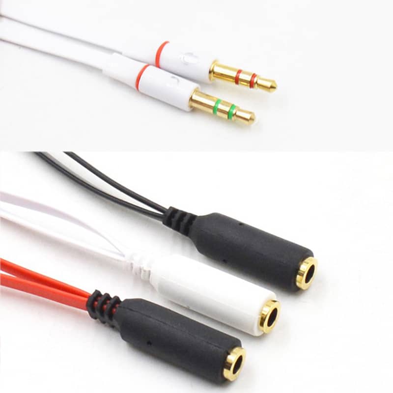 3.5mm AUX Audio Mic Splitter - Split and Adapt Your Audio Effortlessly with This Versatile and Practical Adapter