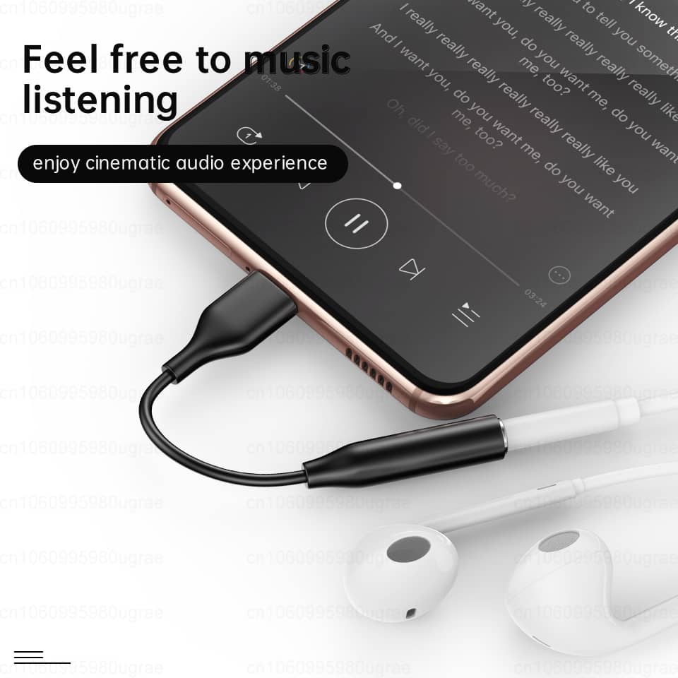 Samsung Type-C to 3.5mm Headphone Adapter for Galaxy Note 10 Plus, A90, A80, A6, High-Quality Audio, Durable Design