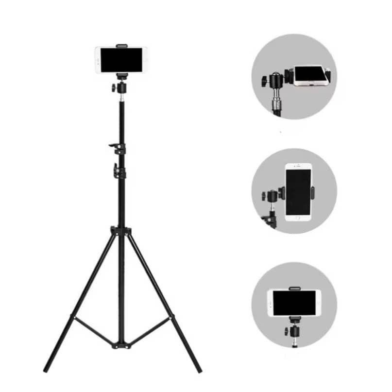 7-Foot Tripod Stand with Free Mobile Holder Included - Ideal for Mobile Devices and Content Creation