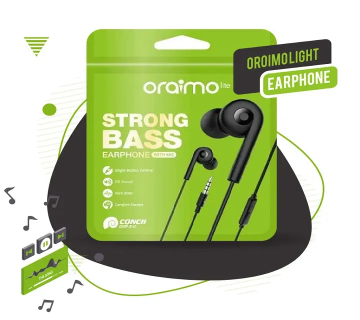 Oraimo Conch OEP-E10 Earphones with Strong Bass