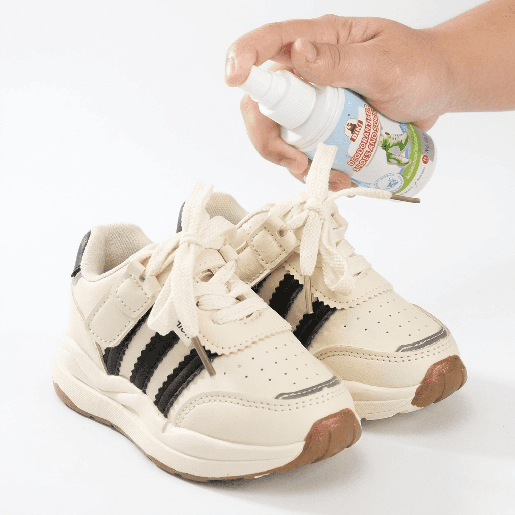BIKI Foaming Shoe Cleaner & Deodorant Kit – Shoe Cleaning Foam with Brush & Towel