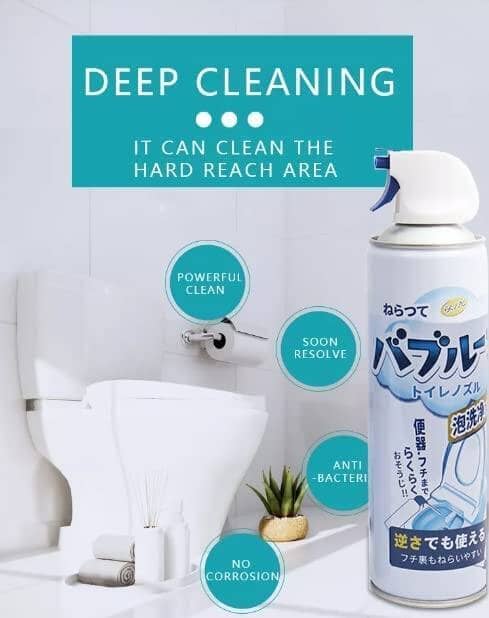 Toilet Cleaner Spray – Fast-Acting Multi-Purpose Foaming Cleaner for Bidet Seat Nozzles, Toilet Bowl, and Bathroom Surfaces