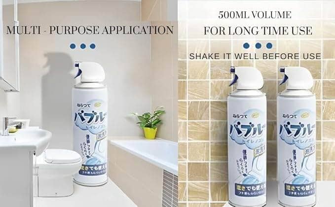 Toilet Cleaner Spray – Fast-Acting Multi-Purpose Foaming Cleaner for Bidet Seat Nozzles, Toilet Bowl, and Bathroom Surfaces
